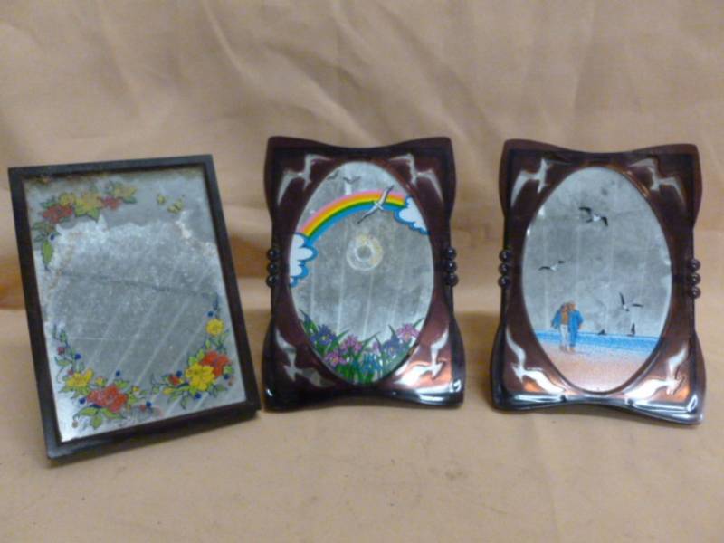 lot 129 image: Vintage Music Box Mirrors