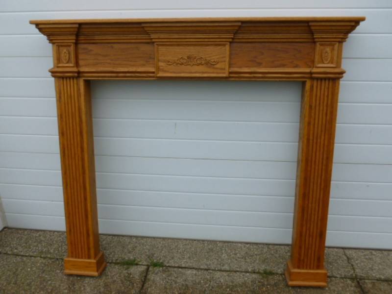 lot 191 image: Oak Fireplace Mantle