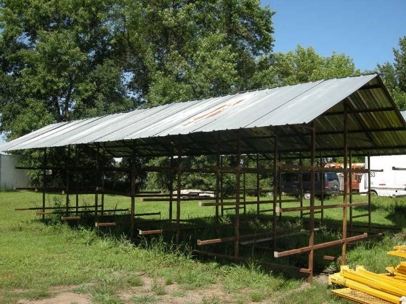 lot 107 image: 30 Covered Steel Storage Rack
