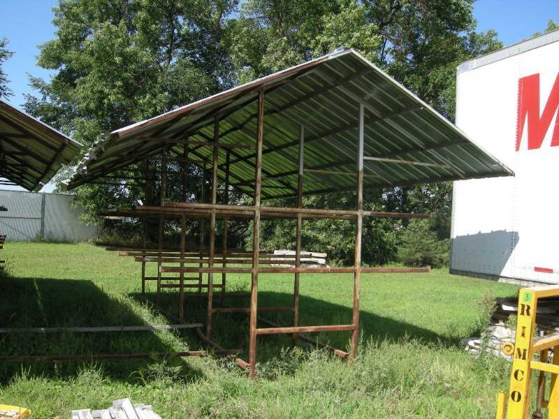 lot 108 image: 20 Covered Steel Storage Rack