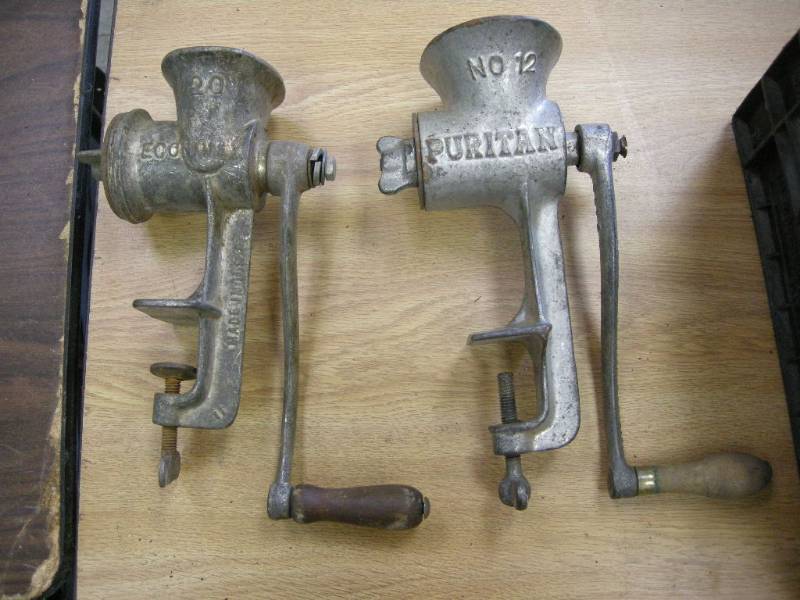 lot 174 image: Vintage Meat Grinders