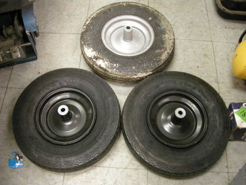 lot 215 image: 3 Utility Wheels