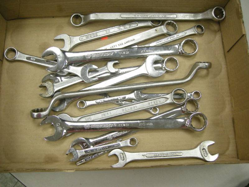 lot 268 image: Misc Combination, Box, Offset, Open End Wrenches