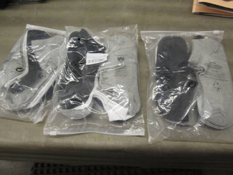 lot 96 image: 3- 6pk Mens No Show Socks...
