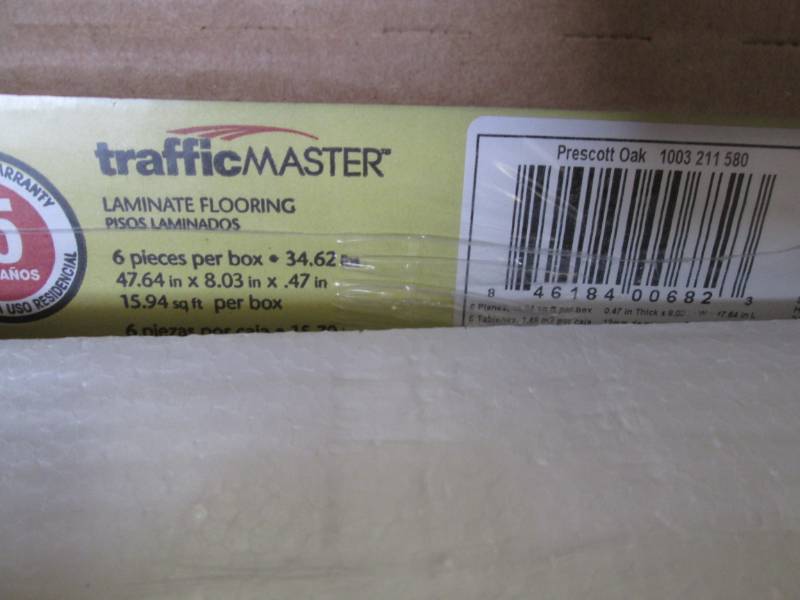 lot 189 image: 4 Cases TrafficMaster Oak 12 mm Thi...