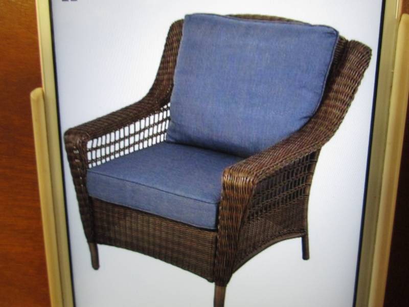 lot 193 image: Hampton Bay Brown Wicker Patio Loun...