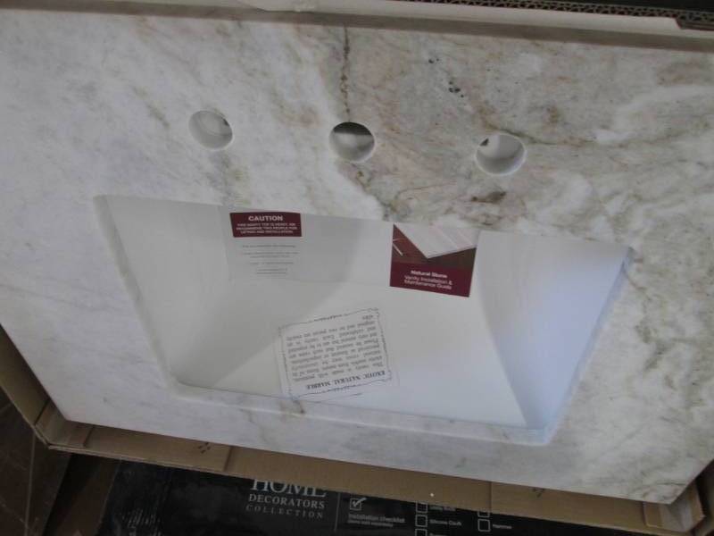lot 283 image: MSI 31 in. Marble Single Sink Vanit...