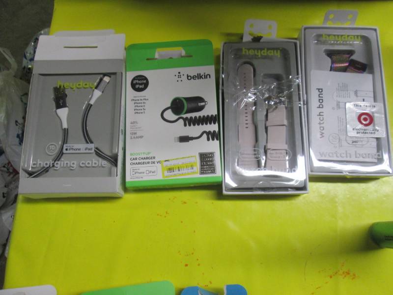 lot 186 image: misc charger and apple watch straps...