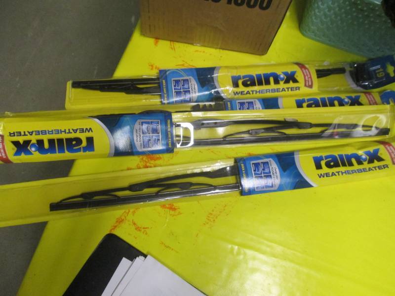 lot 201 image: lot of roller pads, and car wipers...