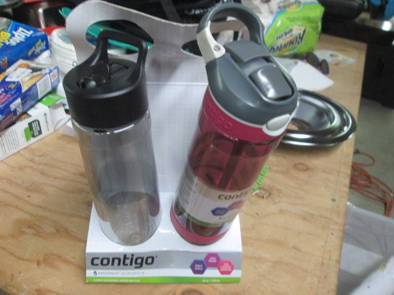 lot 213 image: pair of contigo water bottles...