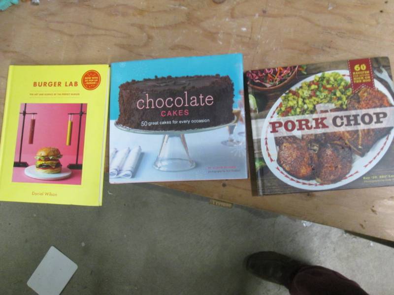lot 225 image: lot burger lab book, pork chop book...