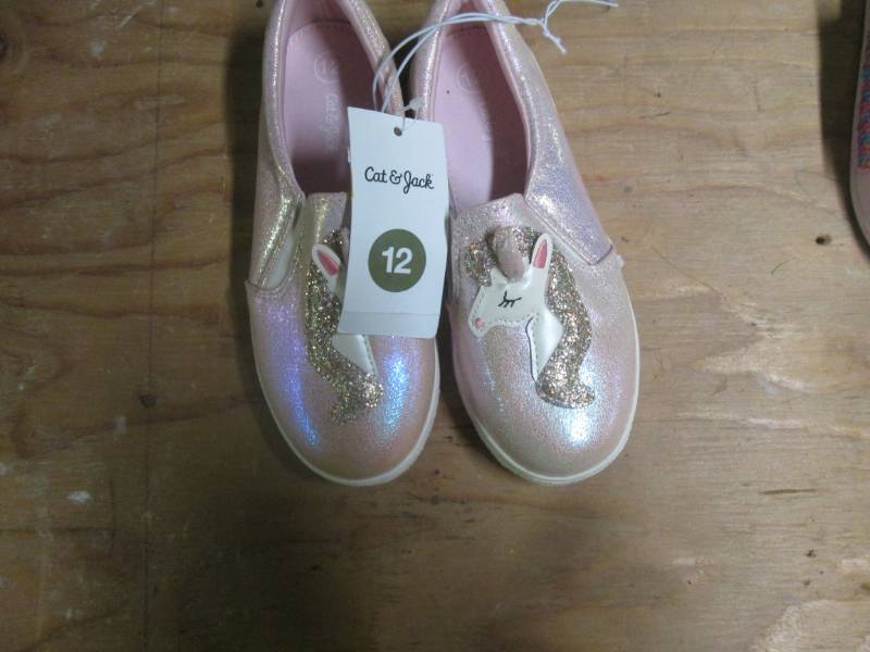 lot 285 image: girls unicorn size 12 sneakers...