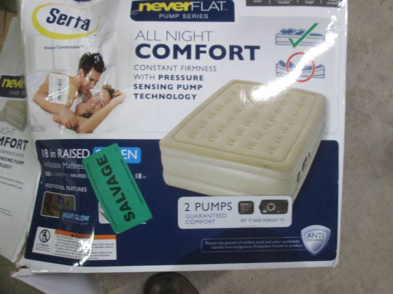 lot 12 image: serta queen airbed with pump untest...