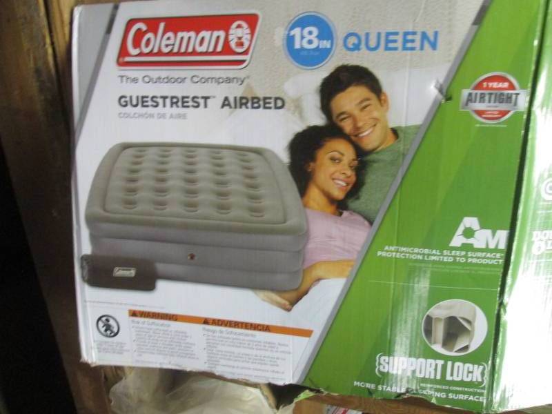 lot 23 image: coleman queen airbed untested...