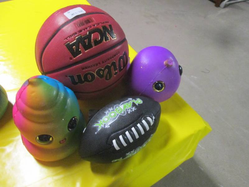 lot 112 image: lot of balls and plush toy...