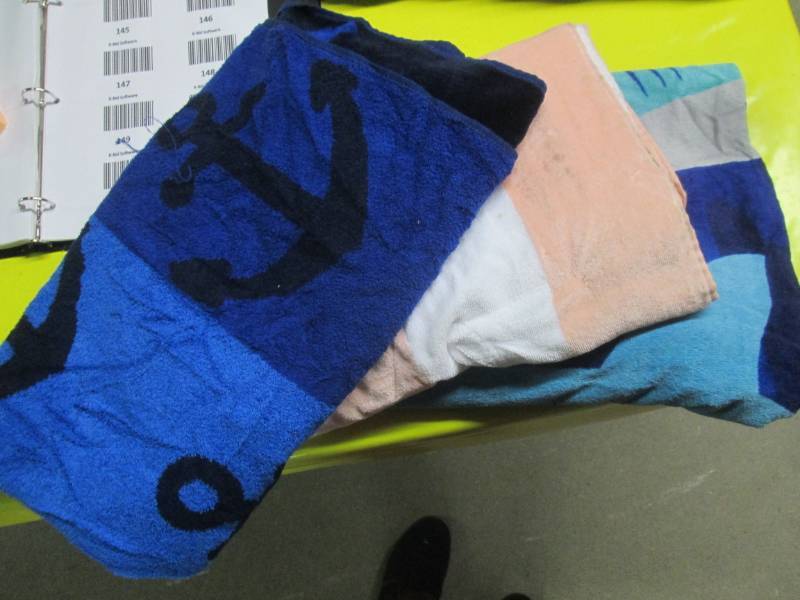 lot 151 image: lot of 3 beach towels...
