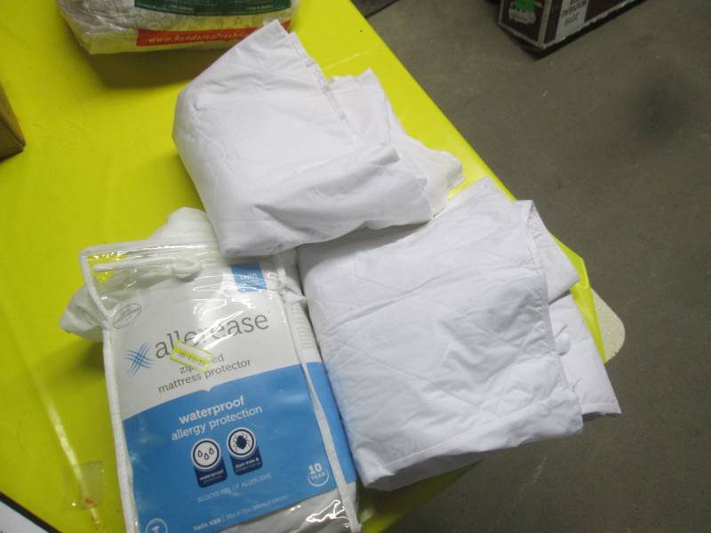 lot 166 image: 2 twin matress protective covers an...
