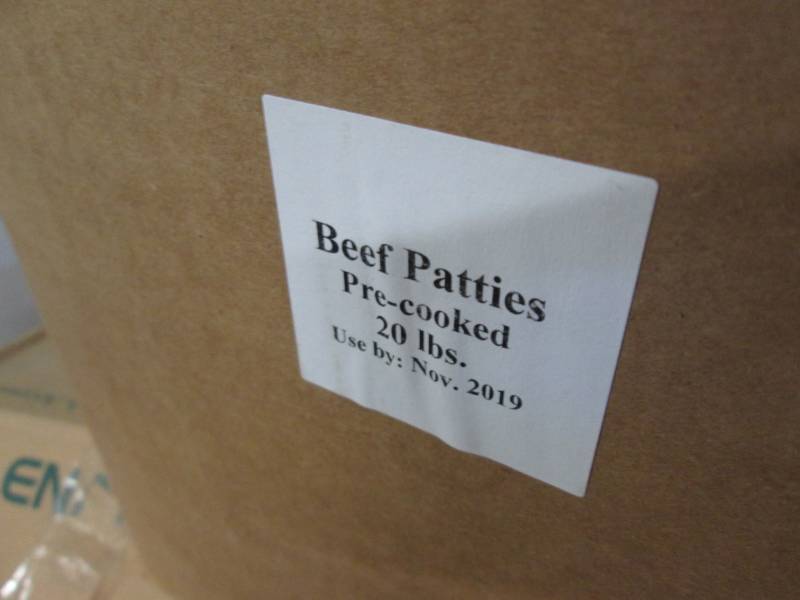 20# pre cooked beef patties...