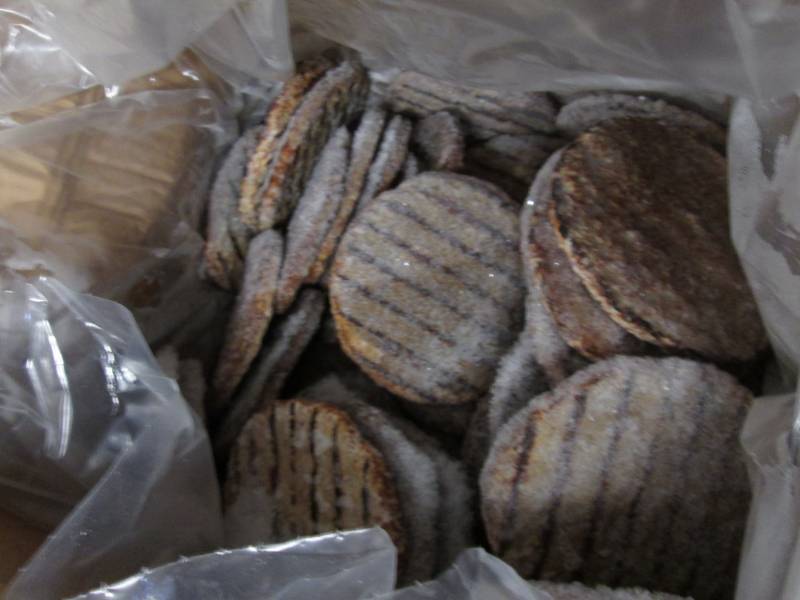 20# pre cooked beef patties...