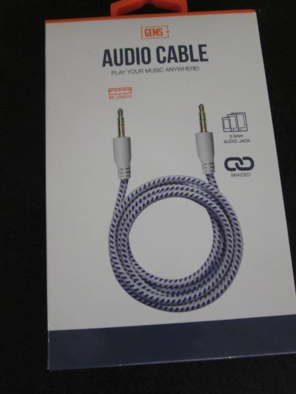 Case of 48 Gems Braided Audio Cable...