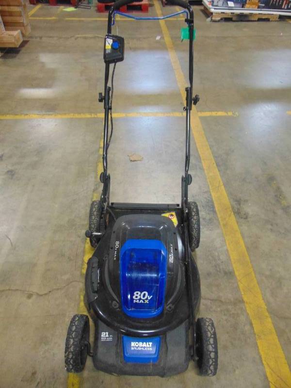 lot 200 image: Kobalt 80-volt Brushless Lithium Ion 21-in Cordless Electric Lawn Mower (Battery Not Included) KM 2180B