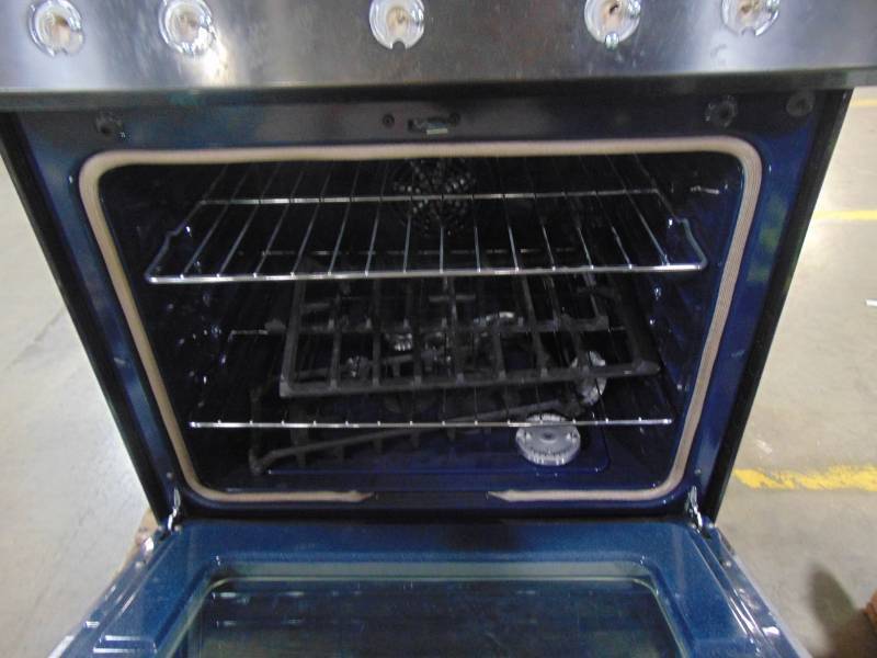 lot 253 image: Samsung 5-Burner 5.8-cu ft Self-cleaning True Convection Freestanding Gas Range (Black Stainless Steel) (Common 30 Inch Actual 29.9375-in) NX58M6630SG