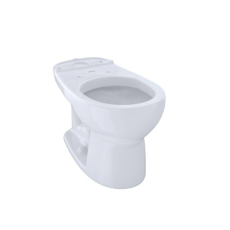 lot 263 image: TOTO Eco Drake Round Toilet Bowl in Cotton White & Tank