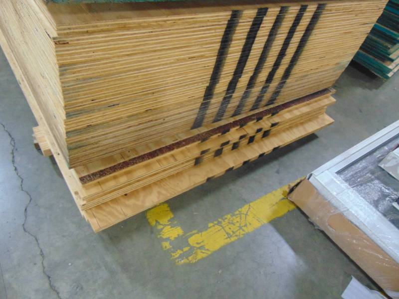 Plywood 23/32 in. x 4 ft. x 8 ft. RTD Sheathing Syp 5 Black Stripes 30 Pieces MN HOME