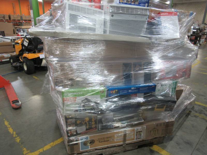 lot 39 image: WHOLESALE MIXED PALLET OF RETURNS - TOOLS, SMALL HOUSEWARES, AIR CONDITIONERS AND MORE