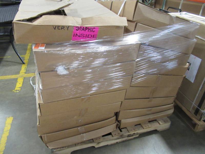 lot 73 image: 18 Heavy Duty Retail Shelves for Gondola Displays in Gray 24 W X 29 34 L.