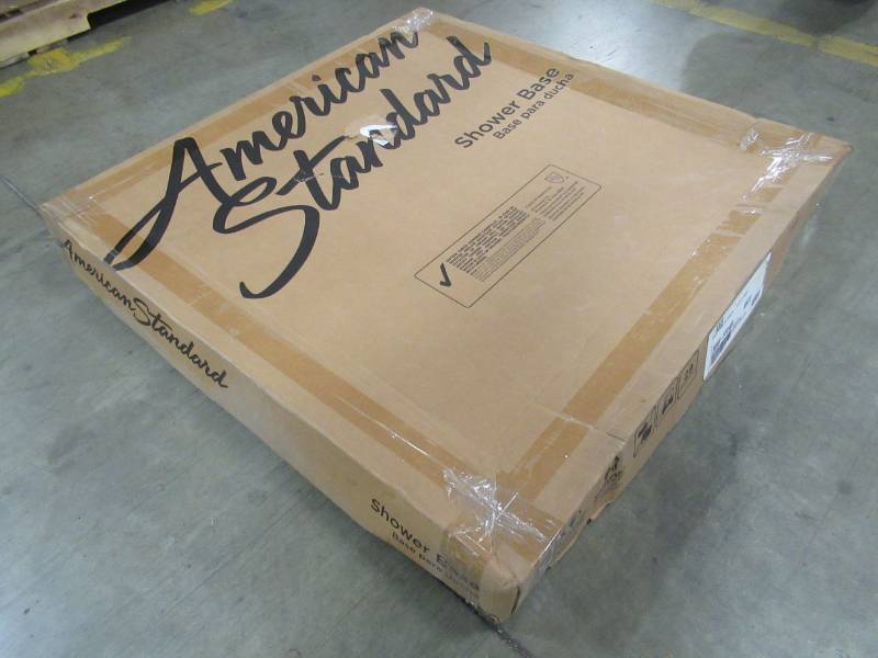 lot 87 image: American Standard Axis 38-in L x 38-in W White Acrylic Round Corner Shower Base 3838A-ST3.020