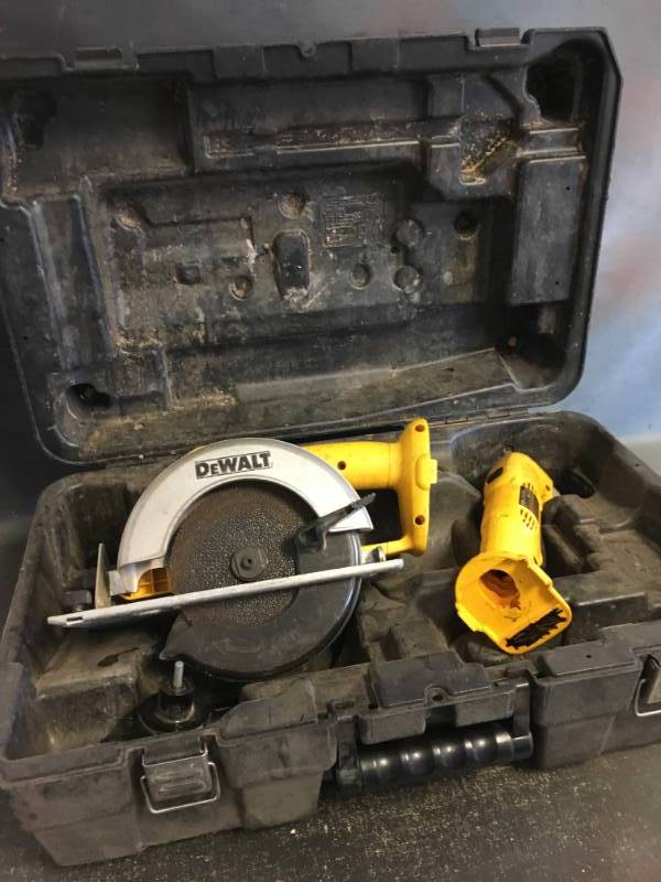 lot 34 image: Dewalt Cordless Circular Saw and More