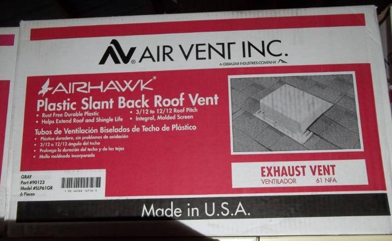 lot 191 image: Plastic Roof Vent