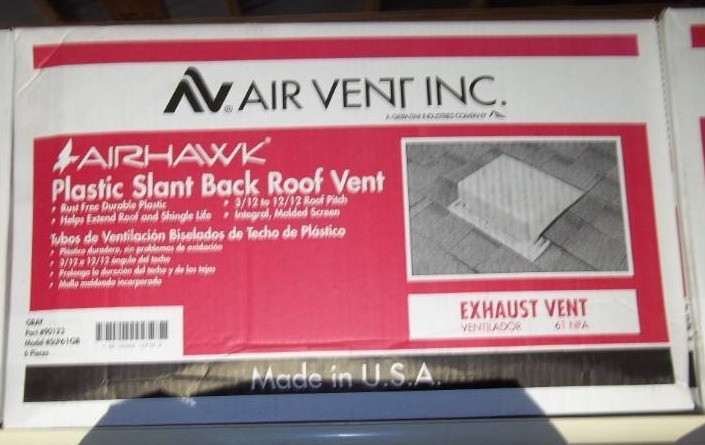 lot 192 image: Plastic Roof Vent