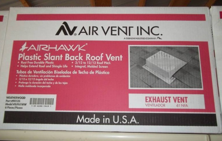lot 193 image: Plastic Roof Vent