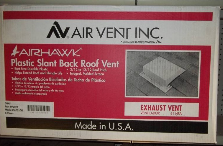 lot 198 image: Plastic Roof Vent