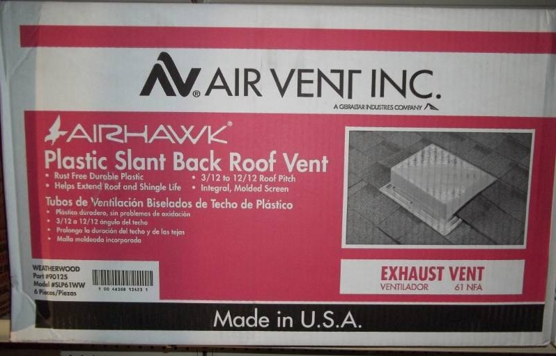 lot 205 image: Plastic Roof Vent