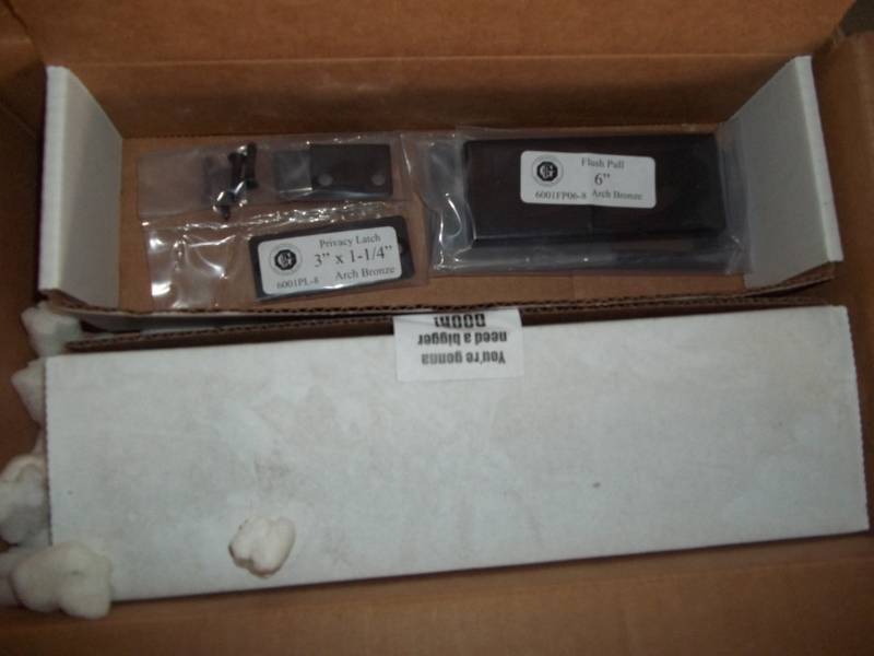 lot 262 image: Barn Style Door Track System and Privacy Latches