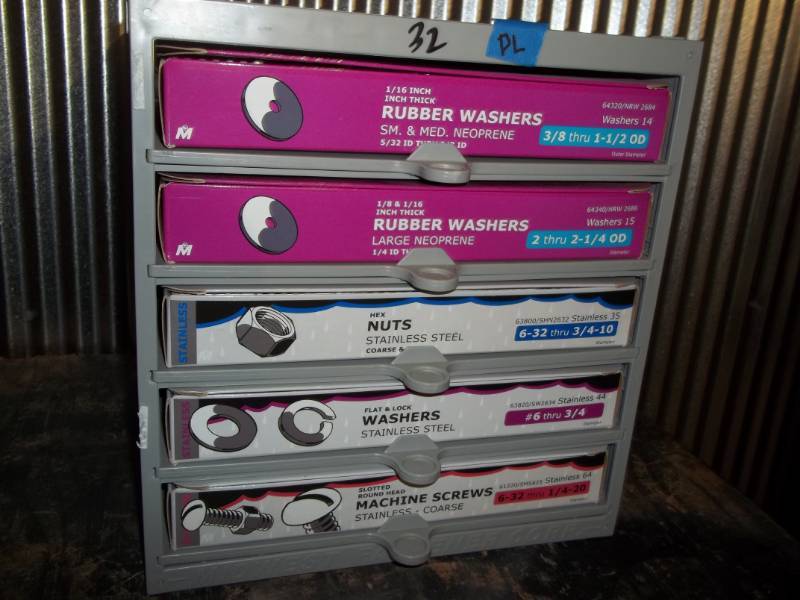 lot 266 image: Hardware Bin with Assorted Hardware