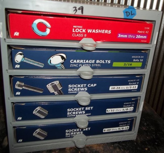 lot 269 image: Hardware Bin with Assorted Hardware