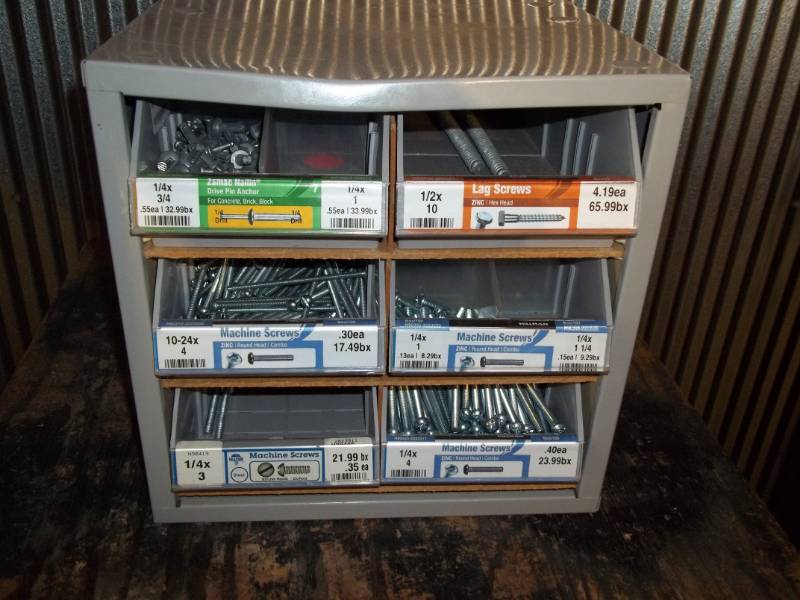 lot 278 image: Hardware Bin with Assorted Hardware