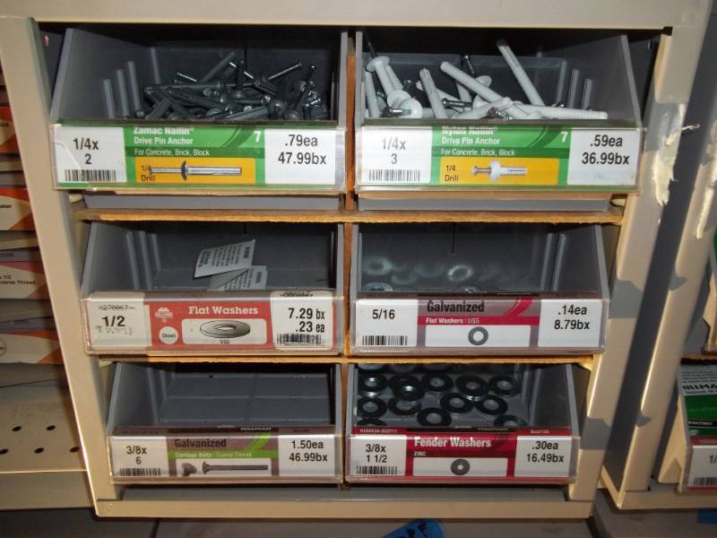 lot 295 image: Hardware Bin with Assorted Hardware