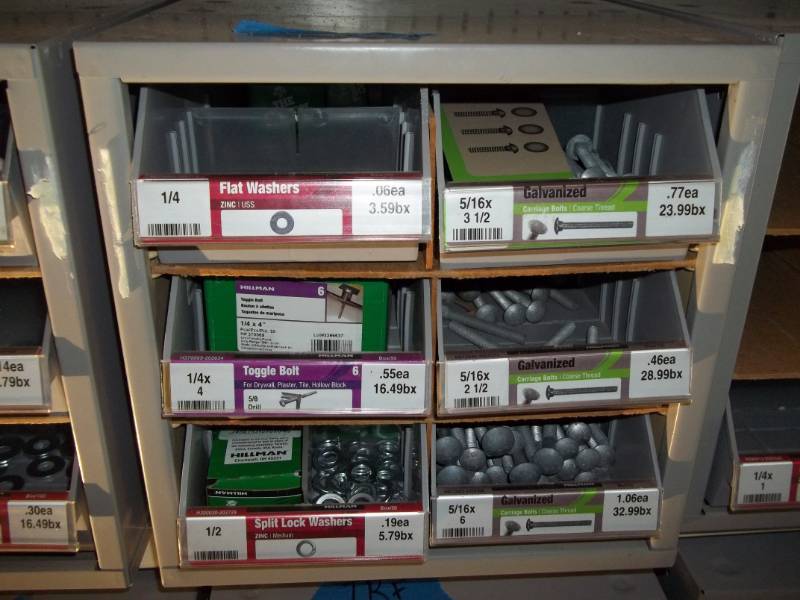 lot 296 image: Hardware Bin with Assorted Hardware