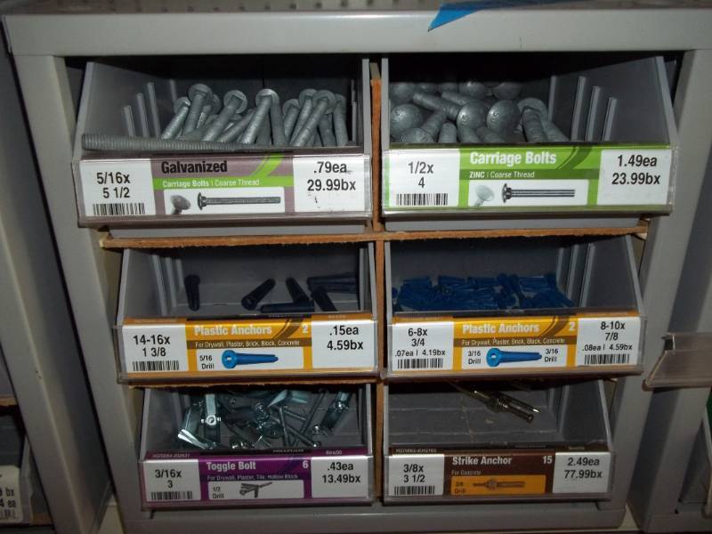 lot 299 image: Hardware Bin with Assorted Hardware
