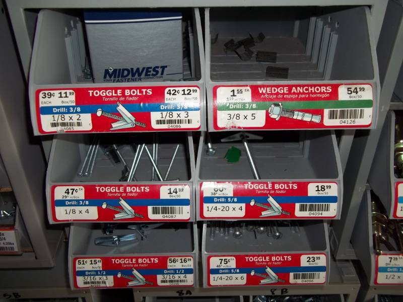 lot 302 image: Hardware Bin with Assorted Hardware