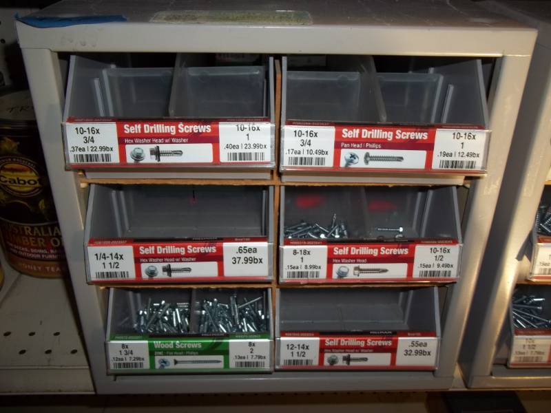 lot 312 image: Hardware Bin with Assorted Hardware