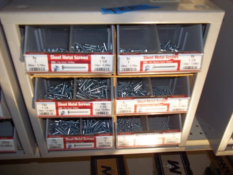 lot 313 image: Hardware Bin with Assorted Hardware