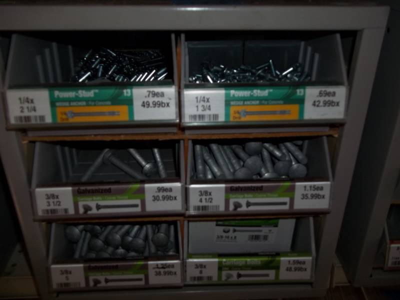 lot 314 image: Hardware Bin with Assorted Hardware