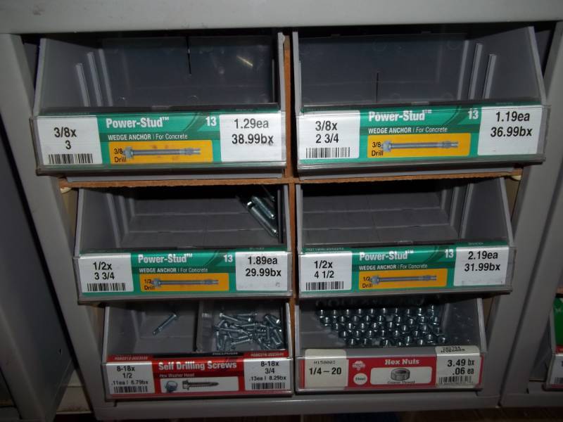 lot 315 image: Hardware Bin with Assorted Hardware