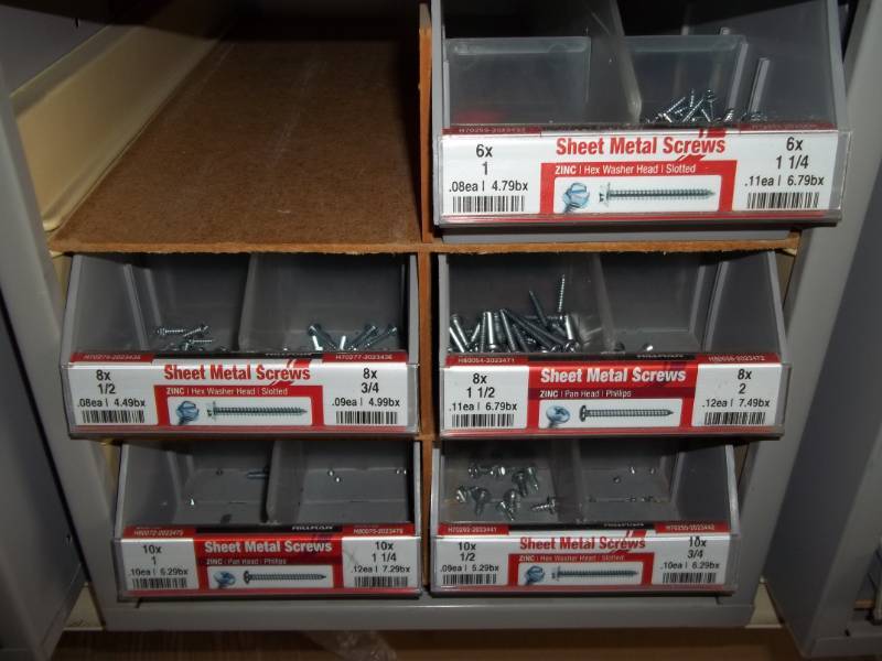 lot 319 image: Hardware Bin with Assorted Hardware